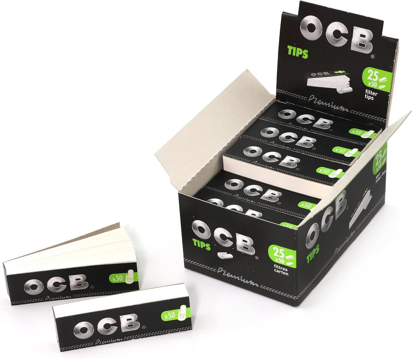 Box of 25 OCB Perforated Natural Paper Filters