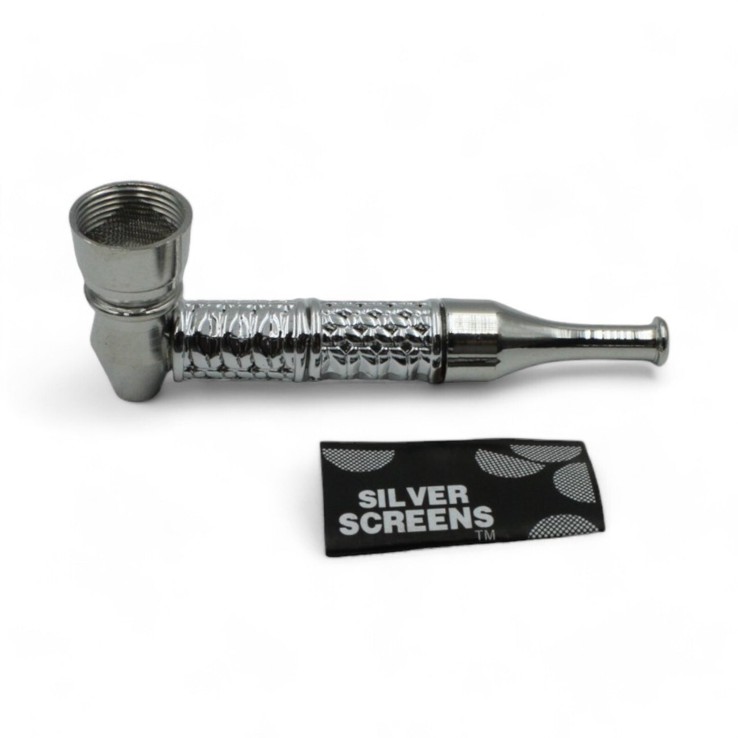 Silver Metal Smoking Pipe Washable Solid