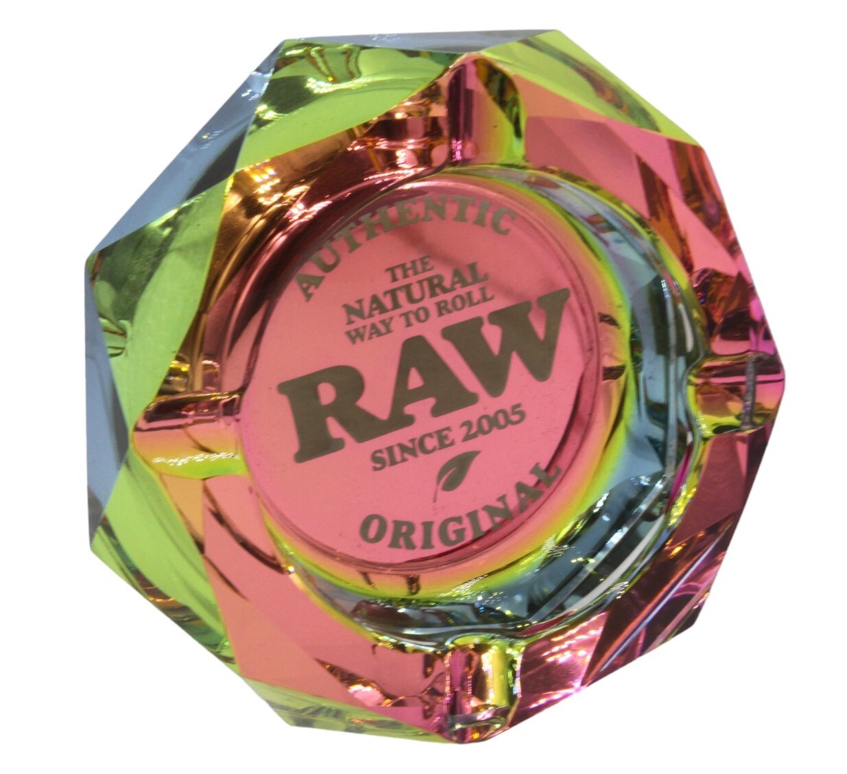 RAW Prism Glass Ashtray - Rainbow