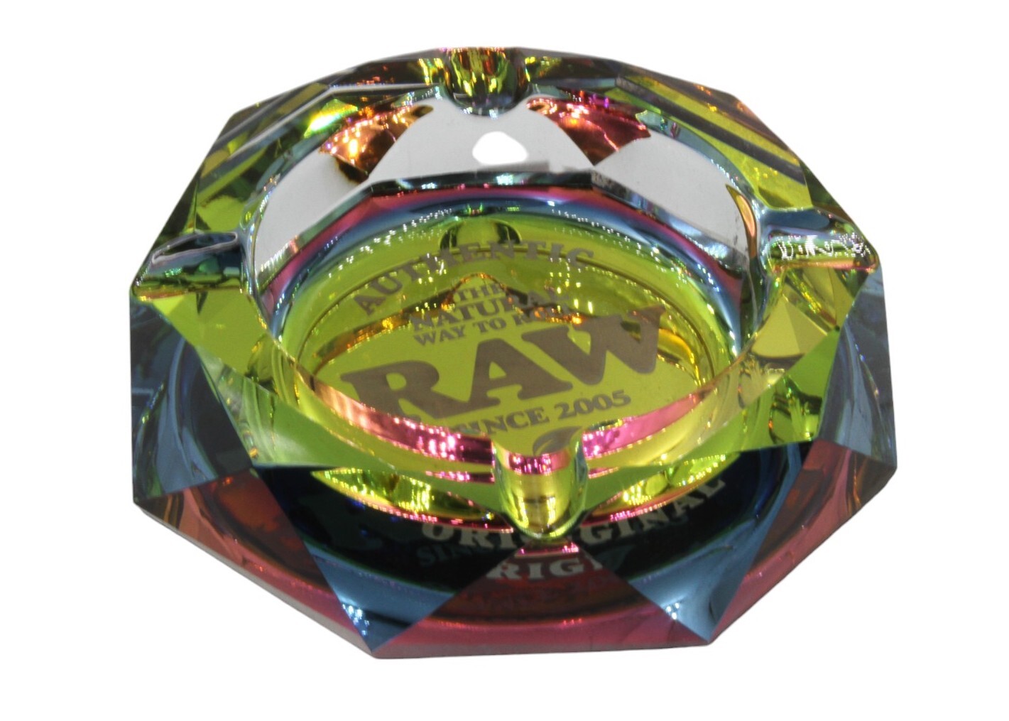 RAW Prism Glass Ashtray - Rainbow