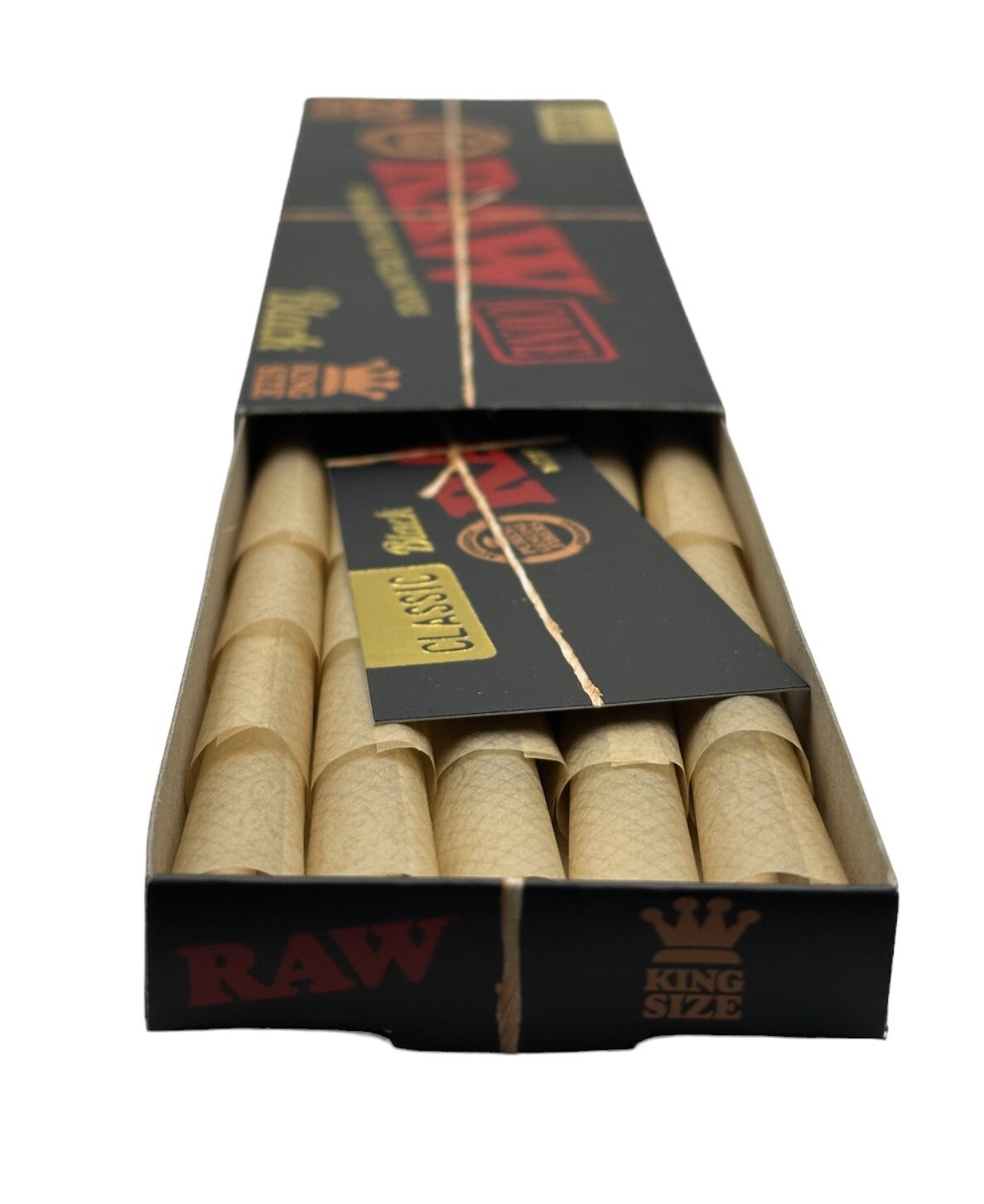 Raw Black Ultra Fine King Size Pre Rolled Cones - 10 X 20 Pack 200 Cones