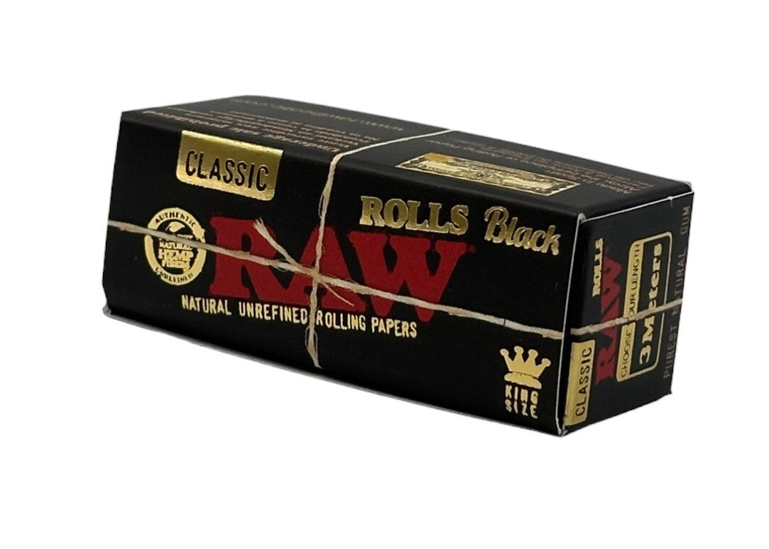 RAW Black King Size 3 Meter Rolls - 2 Pack Ultra Thin