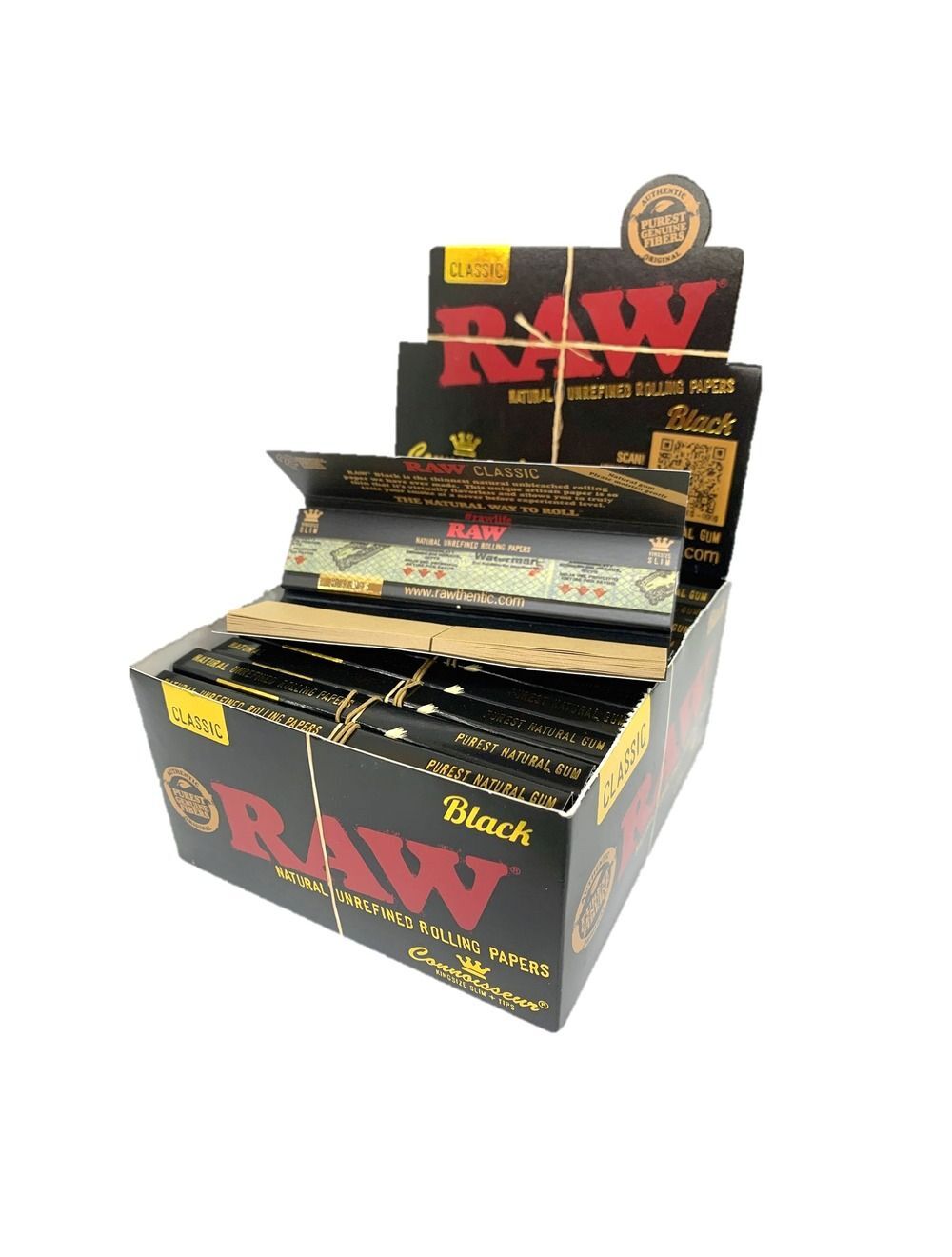 RAW Black Ultra Thin King Size Slim Papers with Tips