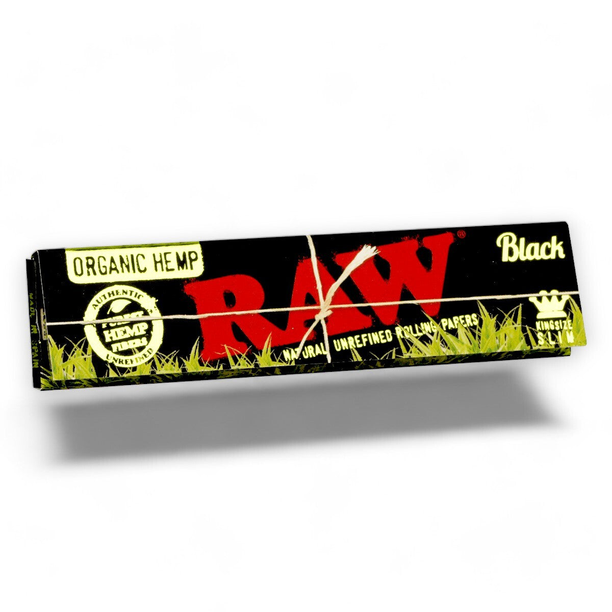 RAW Black Ultra Thin King Size Organic Hemp Papers - 32 Leaves