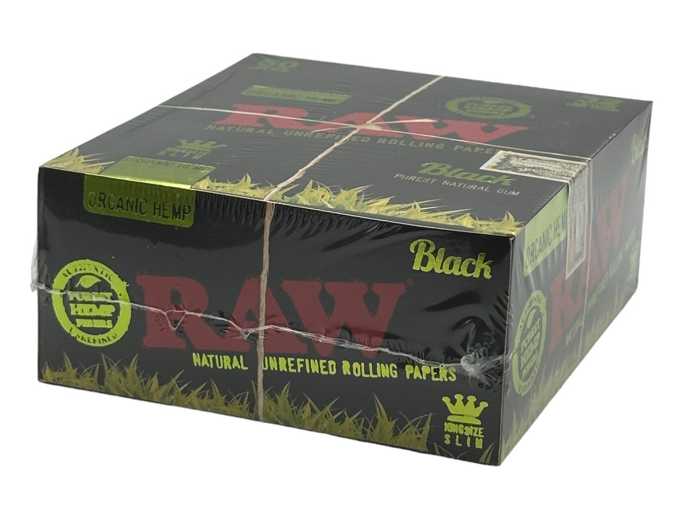 Box of 50 RAW Black Ultra Thin King Size Organic Hemp Papers