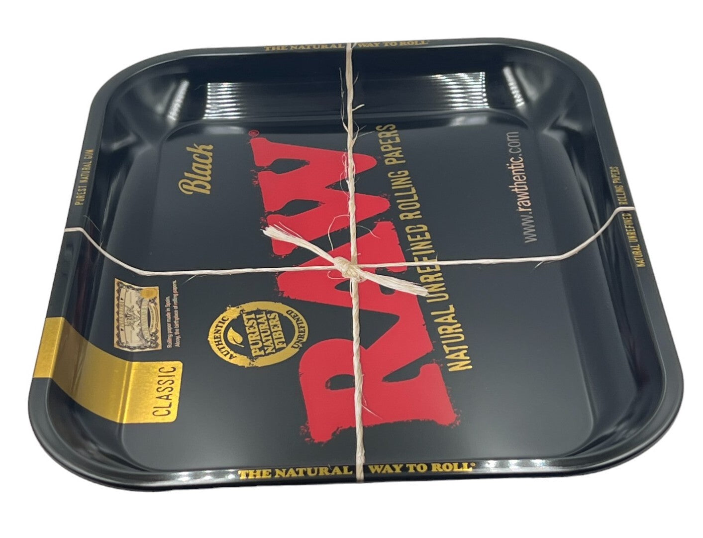 Large Raw Metal Rolling Tray - Classic Design