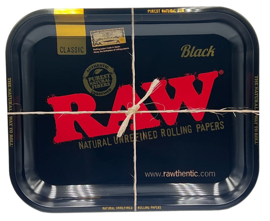 Large Raw Metal Rolling Tray - Classic Design