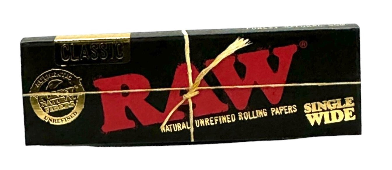 Box of 50 RAW Black Ultra Thin Single Wide Papers