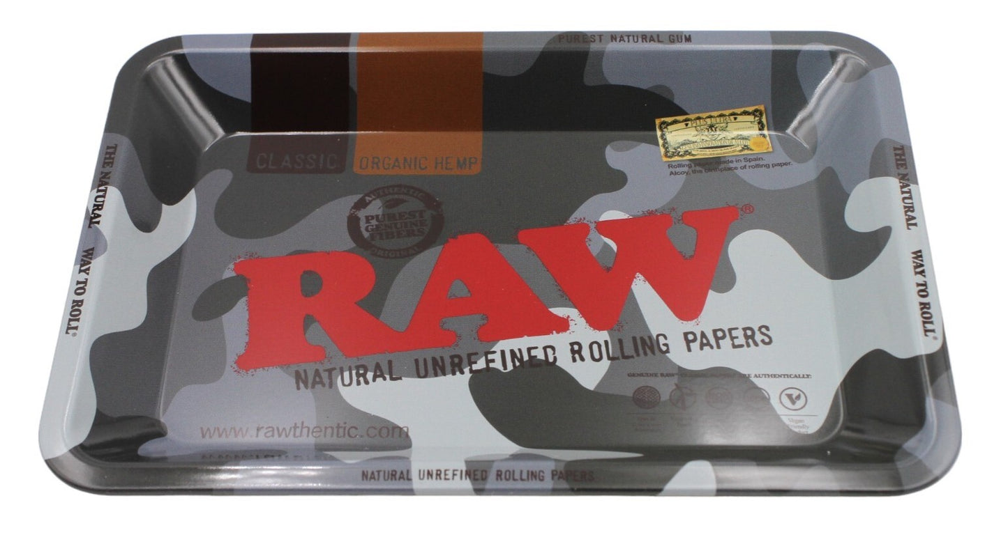 Raw Metal Rolling Tray - Camouflage - Mini