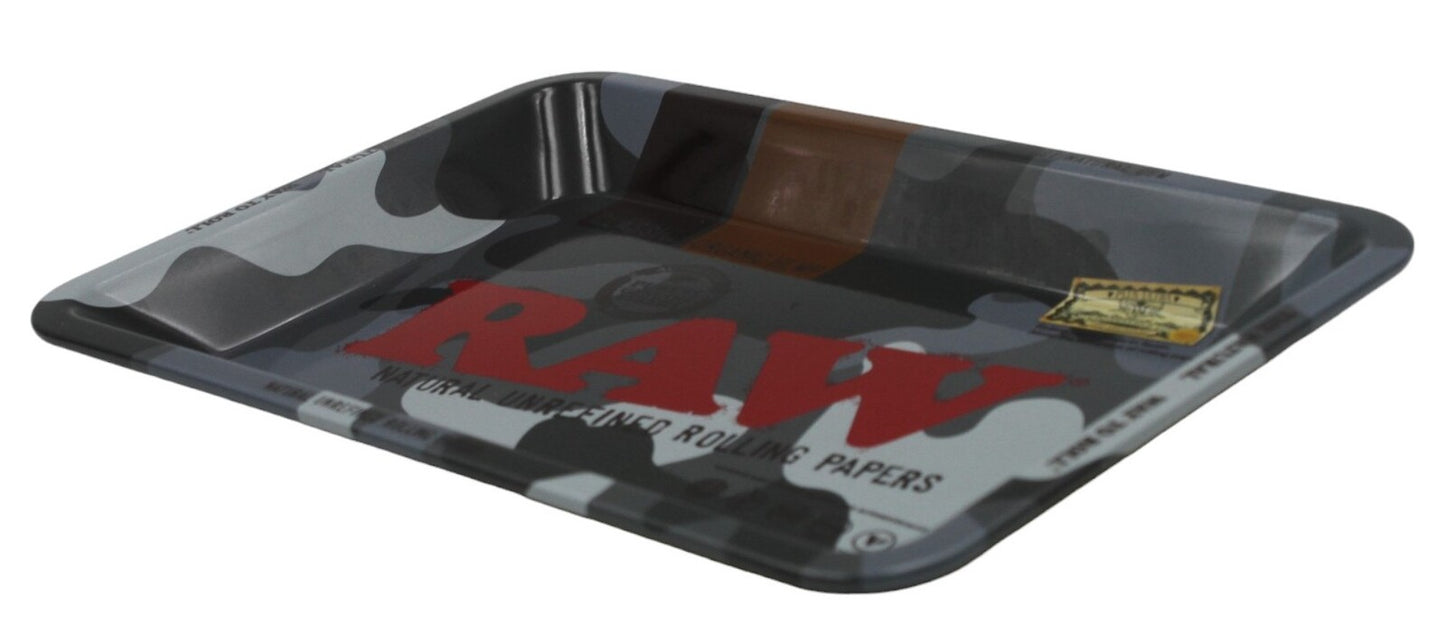 Raw Metal Rolling Tray - Camouflage - Mini