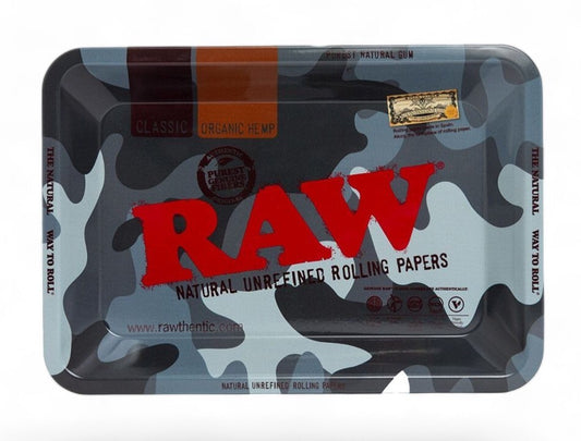 Raw Metal Rolling Tray - Camouflage - Mini