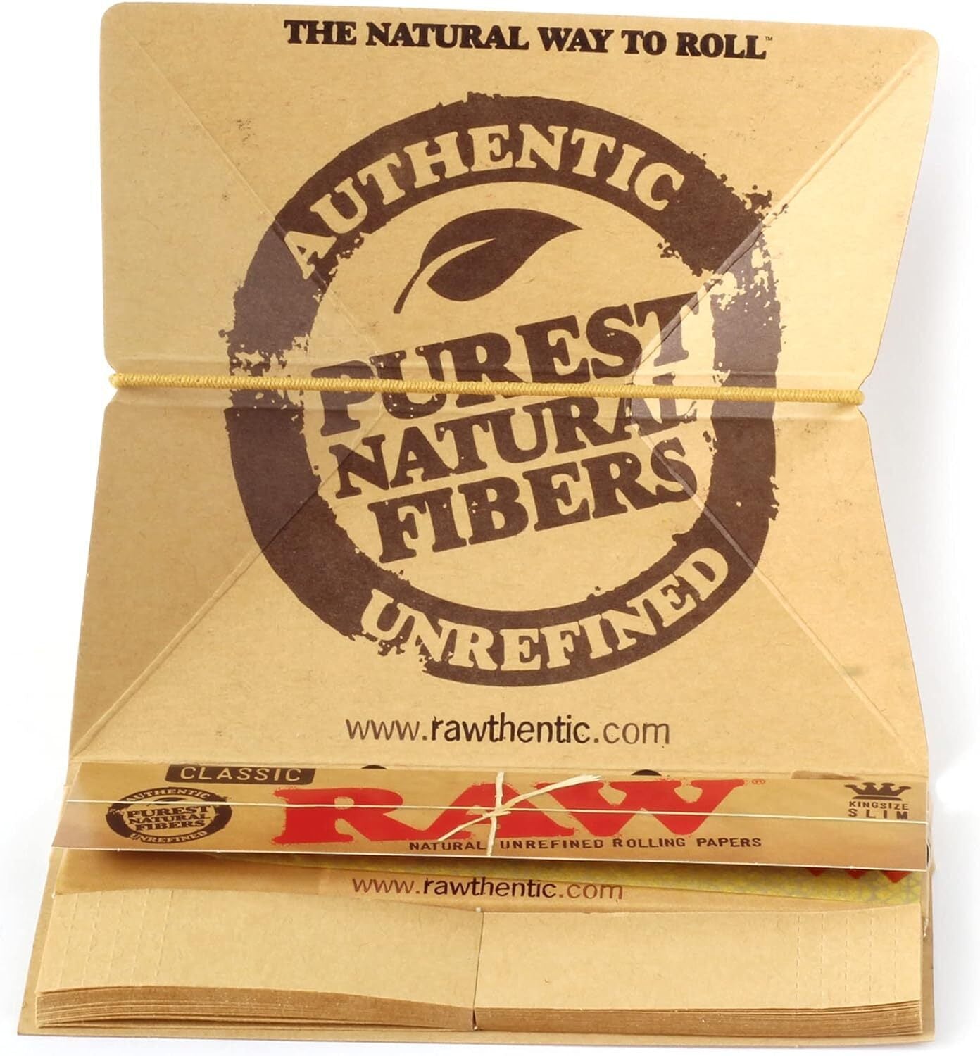 Box of 15 Raw King Size Slim Artesano - Tray, Papers, Tips