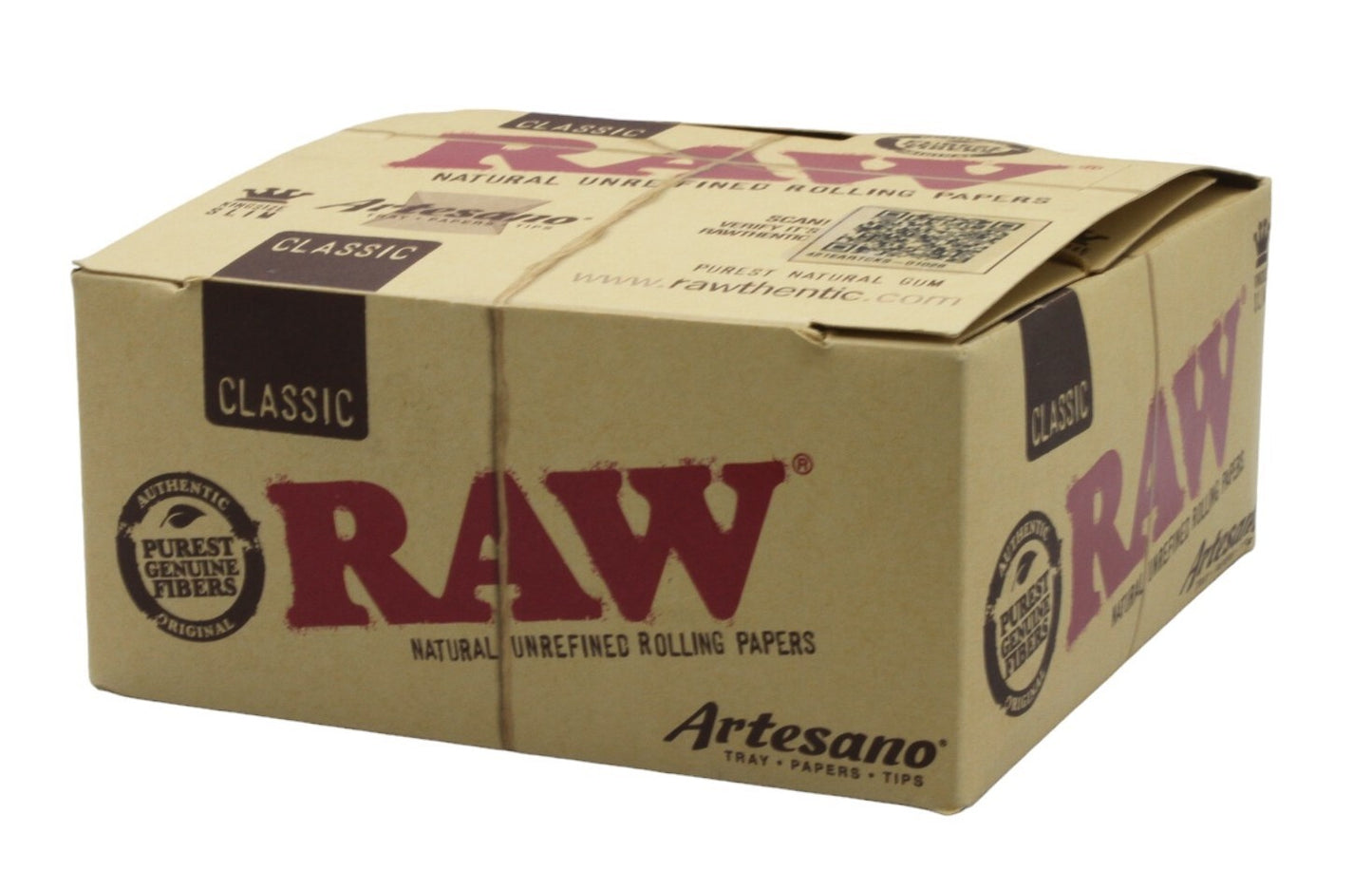 Box of 15 Raw King Size Slim Artesano - Tray, Papers, Tips