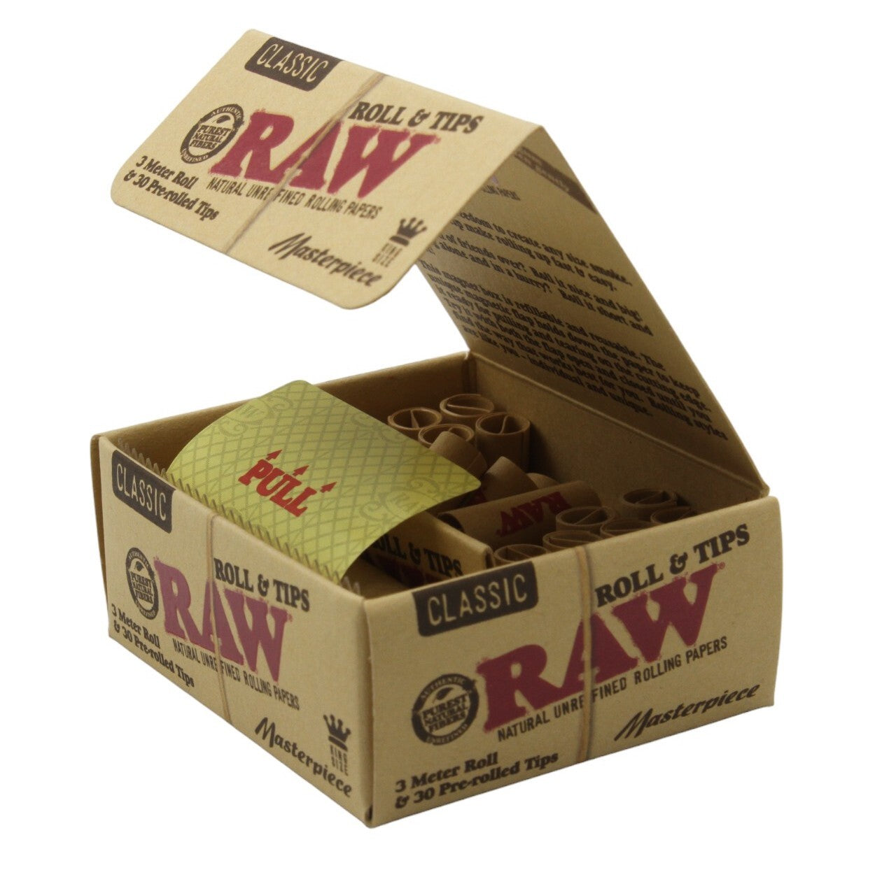 RAW Kingsize Slim 3 Meter Roll with 30 Tips