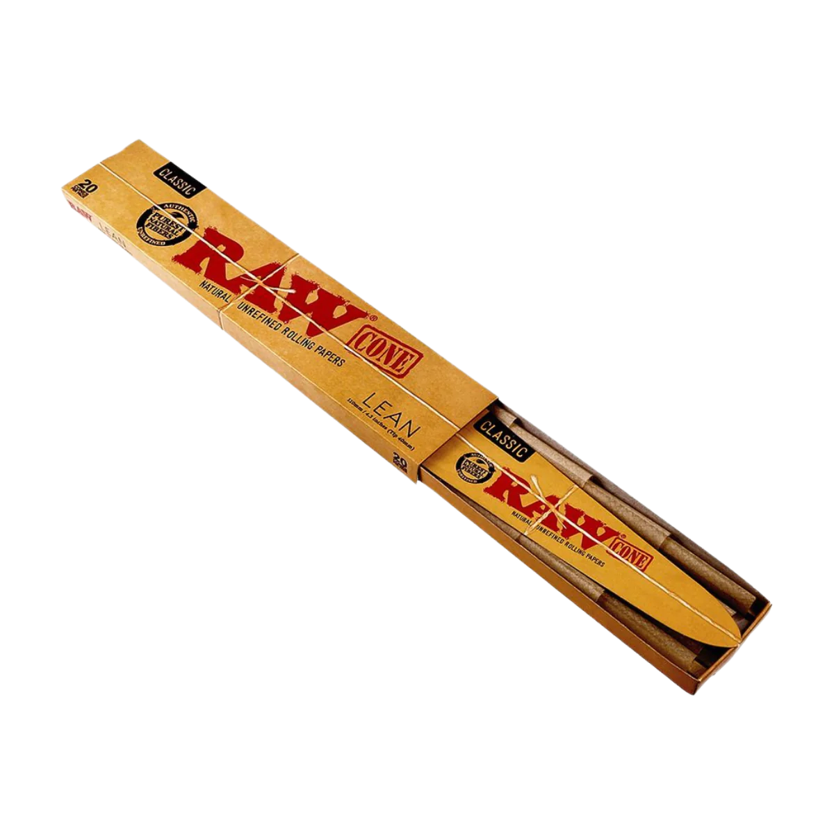 Raw Lean Pre Rolled Thin Cones 20 Pack