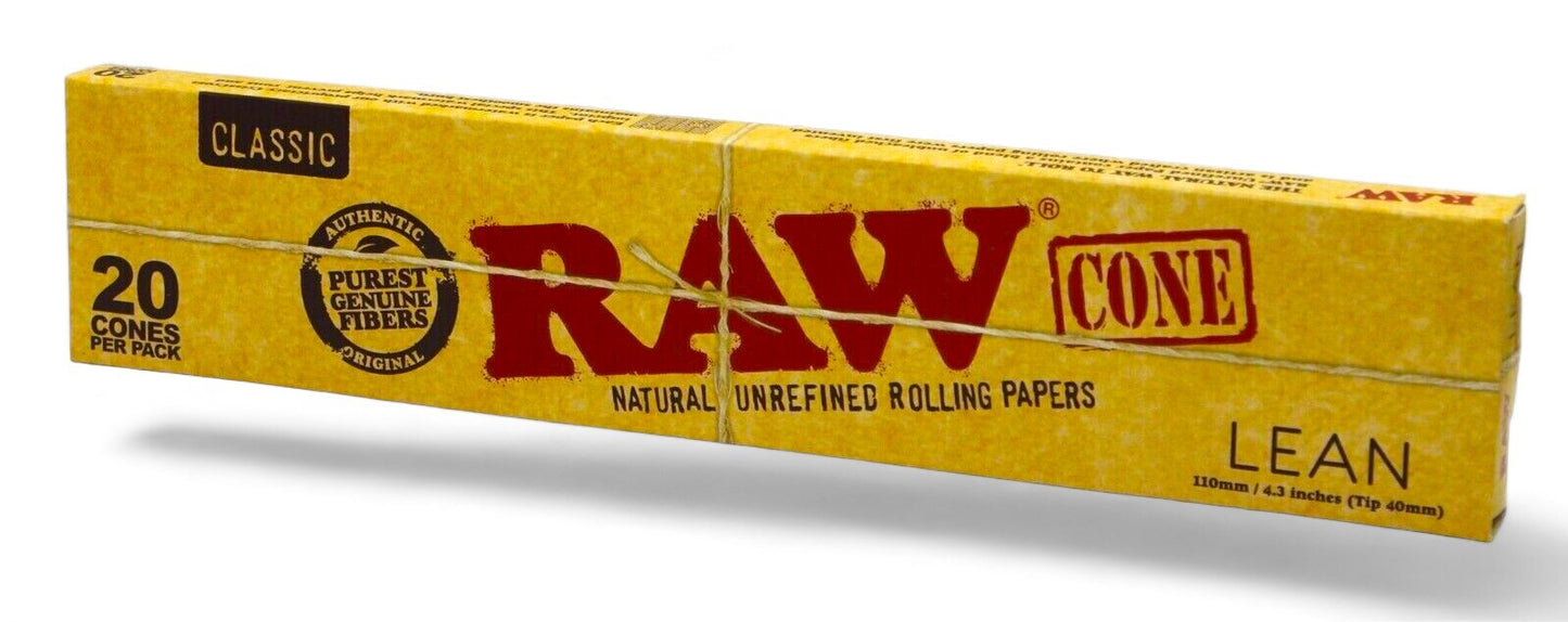 Raw Lean Pre Rolled Thin Cones 20 Pack