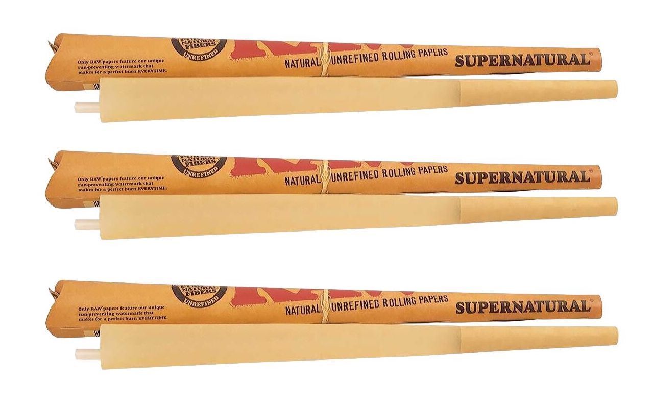 3 X Raw Classic 12" Extra Long Pre Rolled Paper Cone