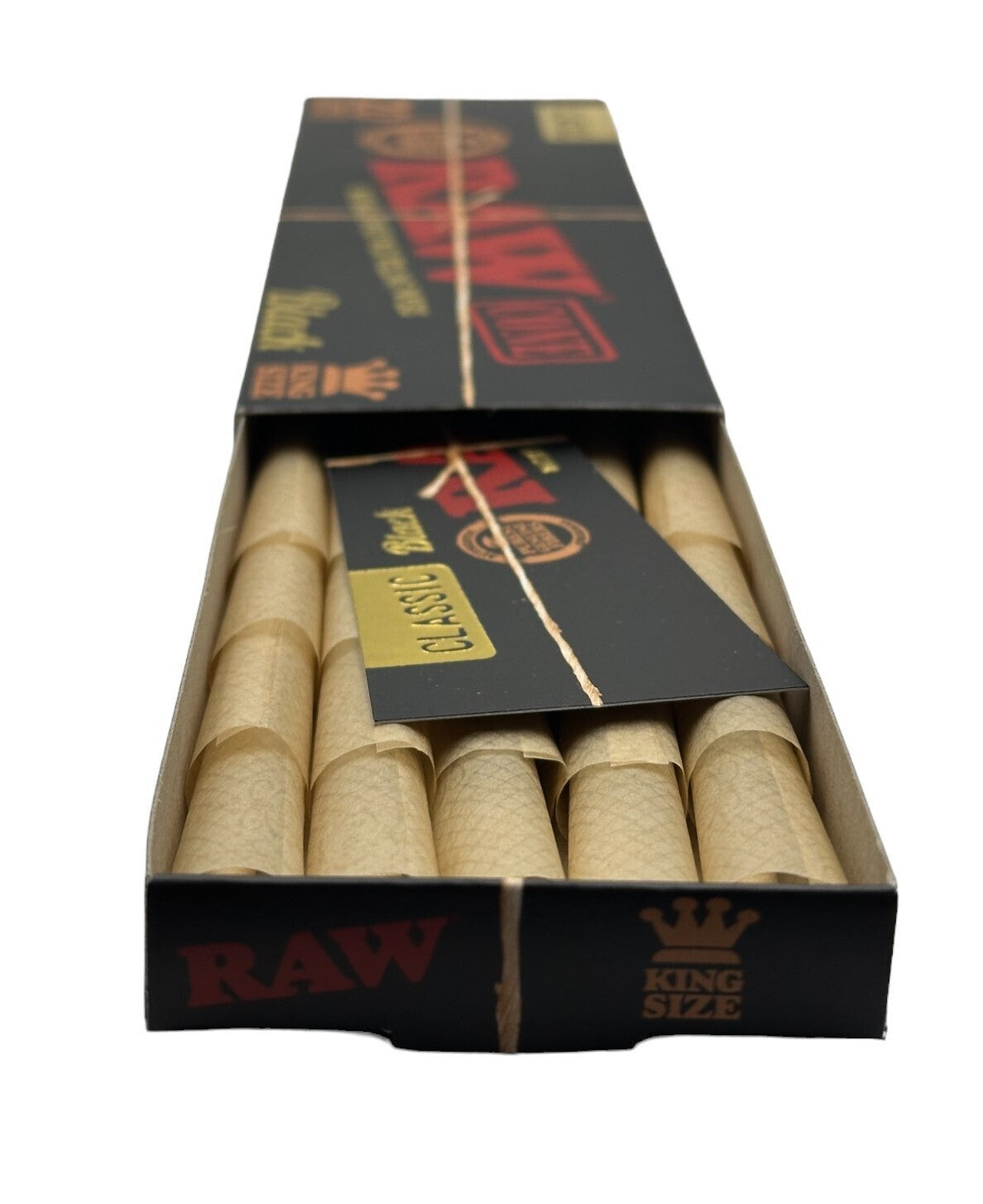 Raw Black King Size Pre Rolled 20 Pack + Cone Creator Machine + Tube