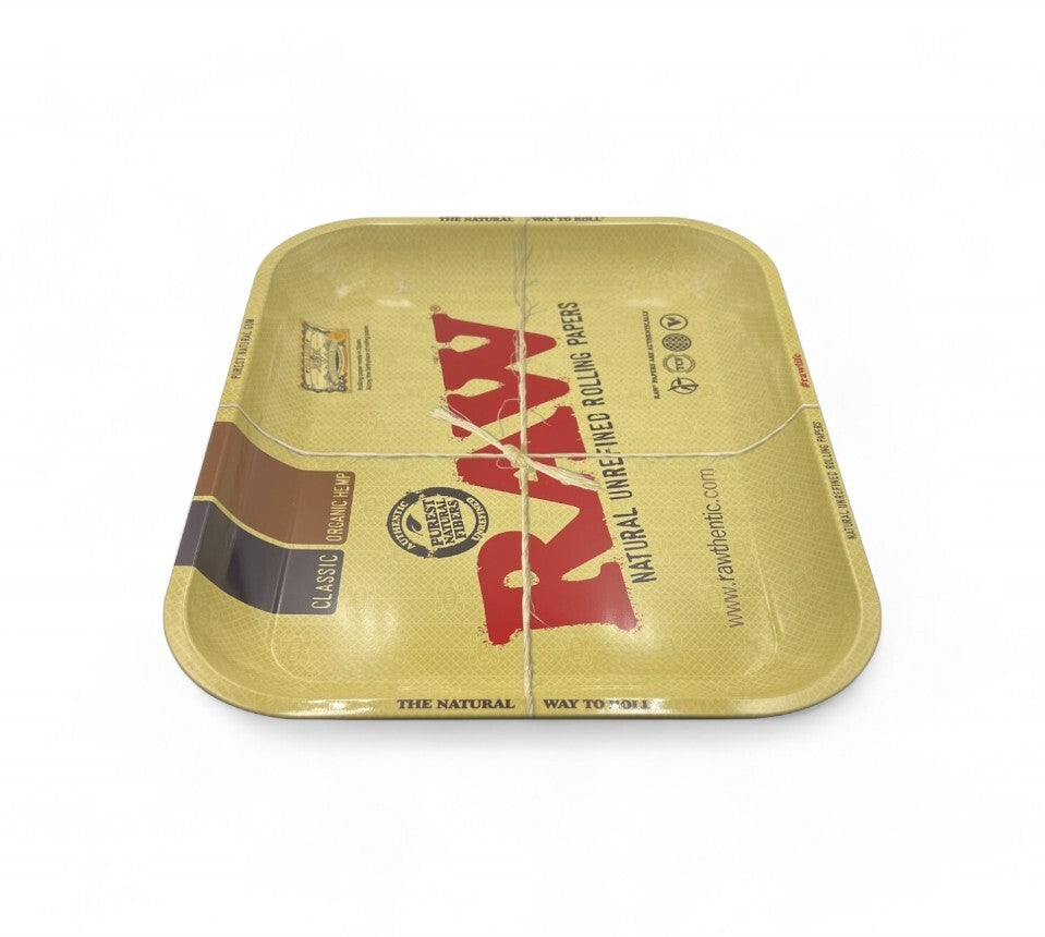 Large Raw Metal Rolling Tray - Classic Design (34x27.5cm)