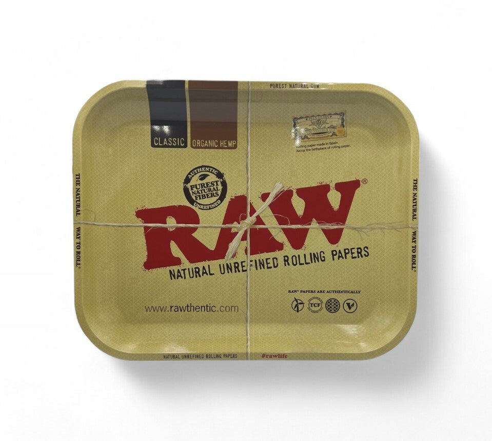 Large Raw Metal Rolling Tray - Classic Design (34x27.5cm)