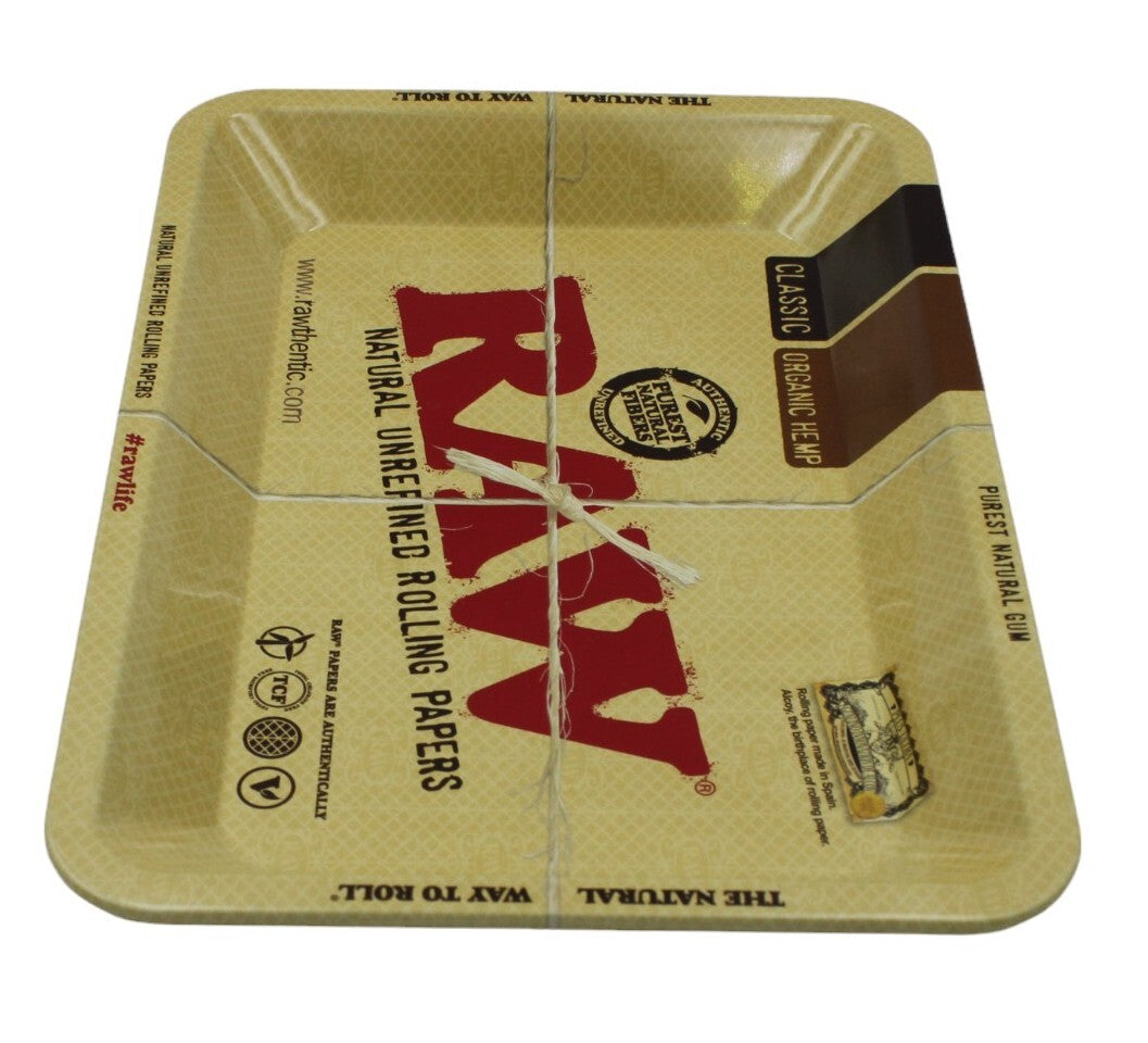 Raw Metal Rolling Tray - Classic Design Mini (18x12cm)