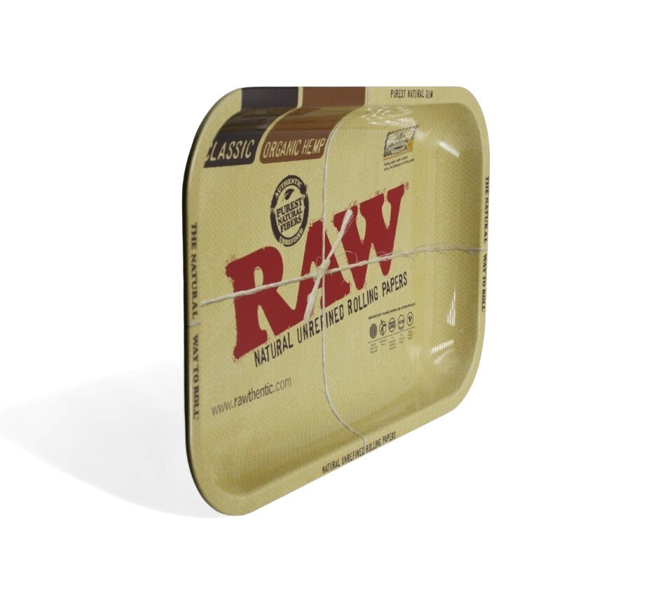 Raw Metal Rolling Tray - Small (28x18cm)