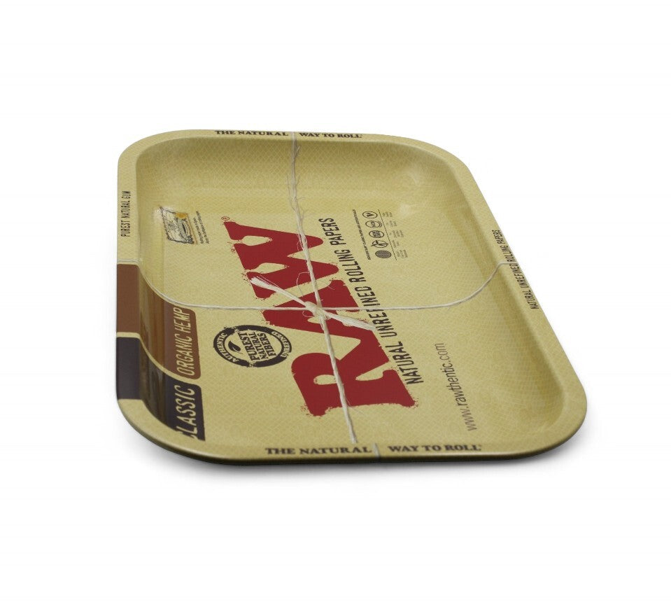 Raw Metal Rolling Tray - Small (28x18cm)