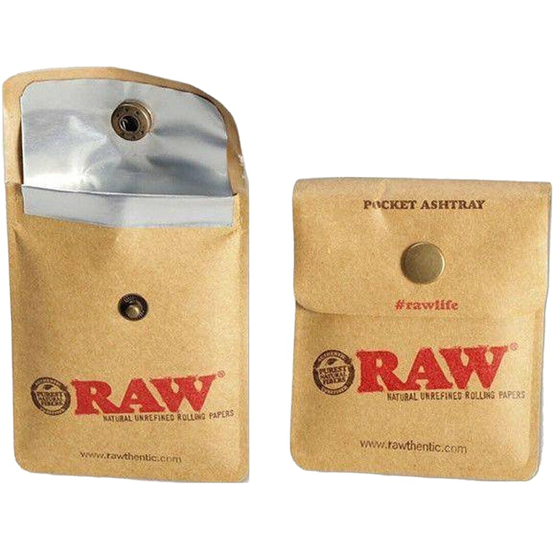 Raw Pocket Ashtray Portable Flexible Foil Pouch