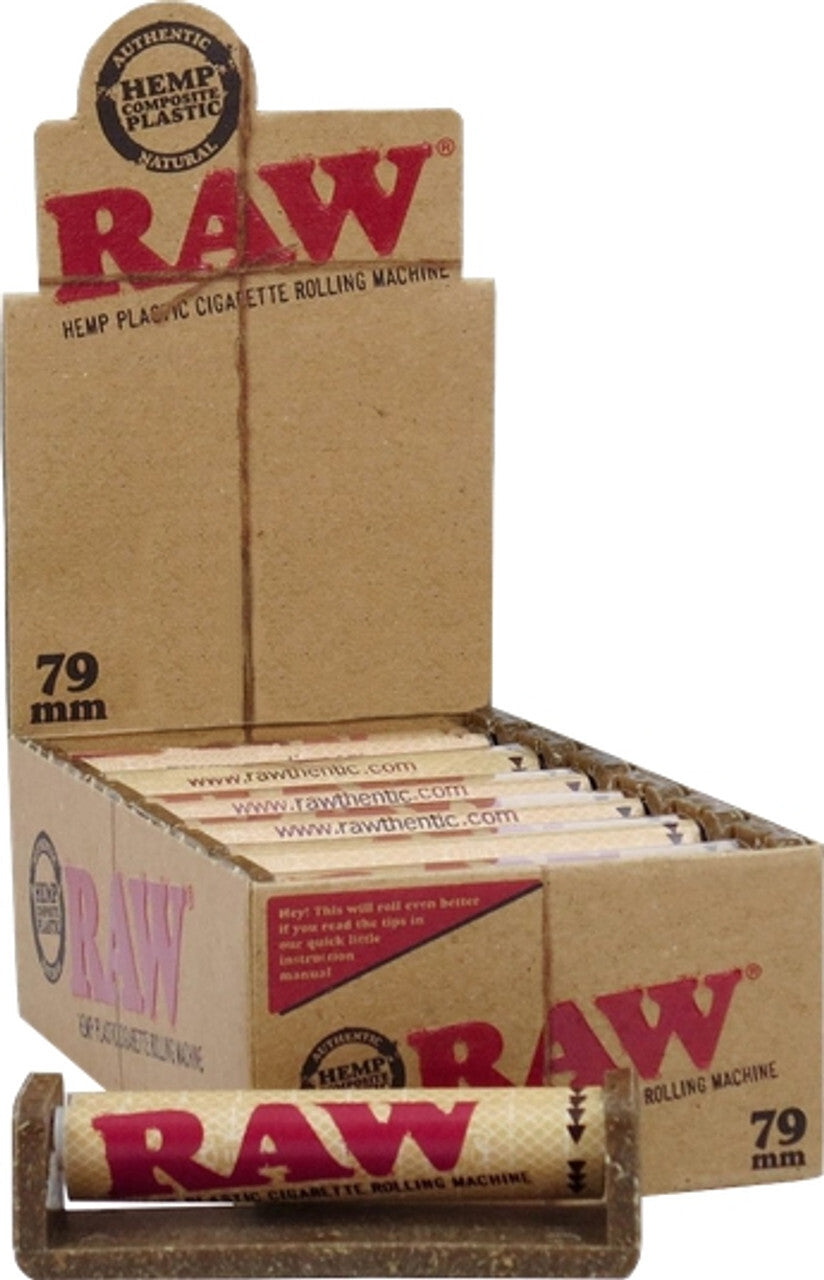 RAW 79mm 2-Way Machine  Hemp Eco Plastic Tobacco Roller