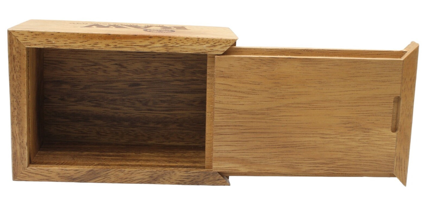 RAW Acacia Wood Storage Box with Slide Top Lid - Small