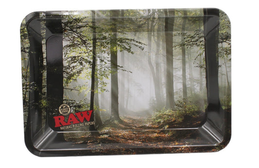 RAW Metal Rolling Tray - Smokey Forest - Mini (18x12cm)