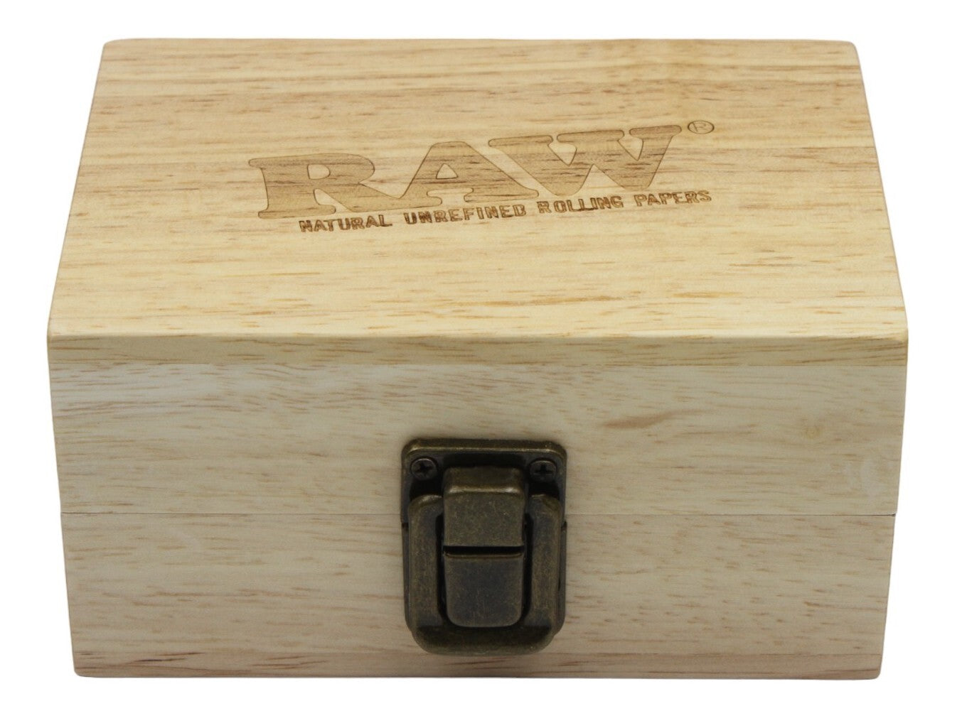 RAW Wood Storage Box with Inside Compartment - Small