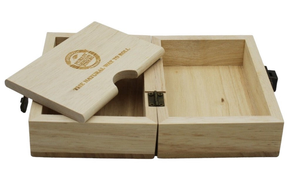 RAW Wood Storage Box with Inside Compartment - Small