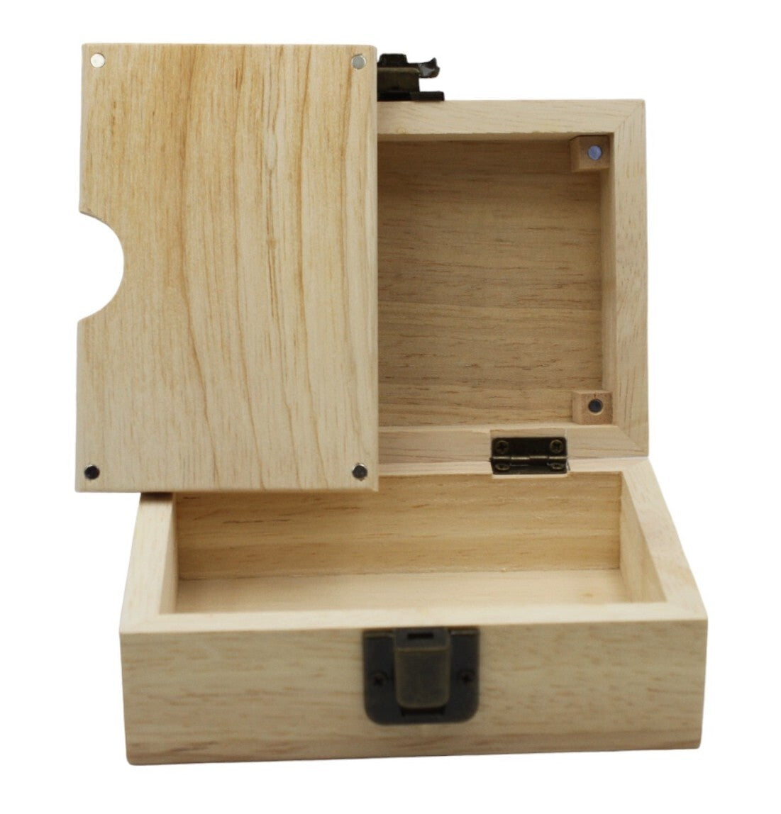 RAW Wood Storage Box with Inside Compartment - Small