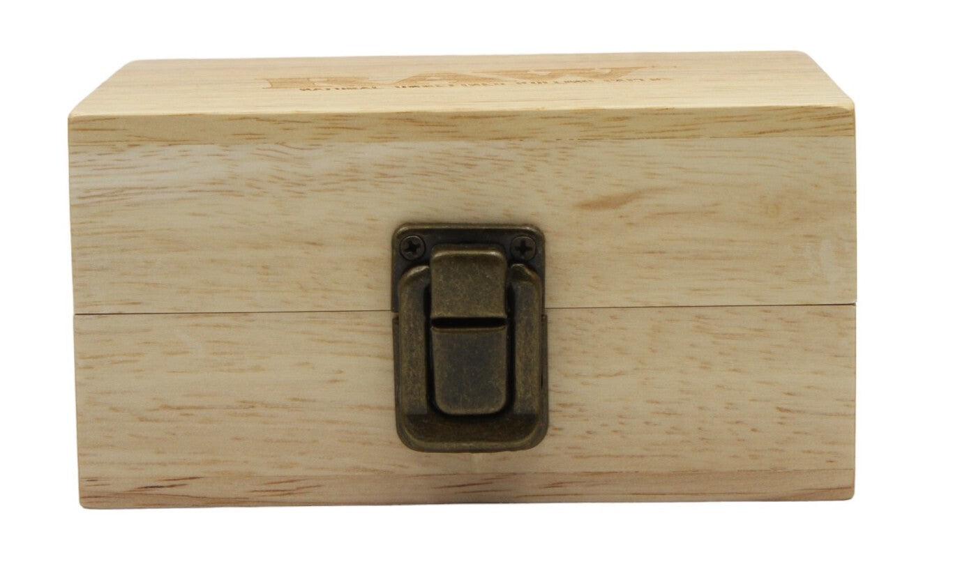 RAW Wood Storage Box with Inside Compartment - Small