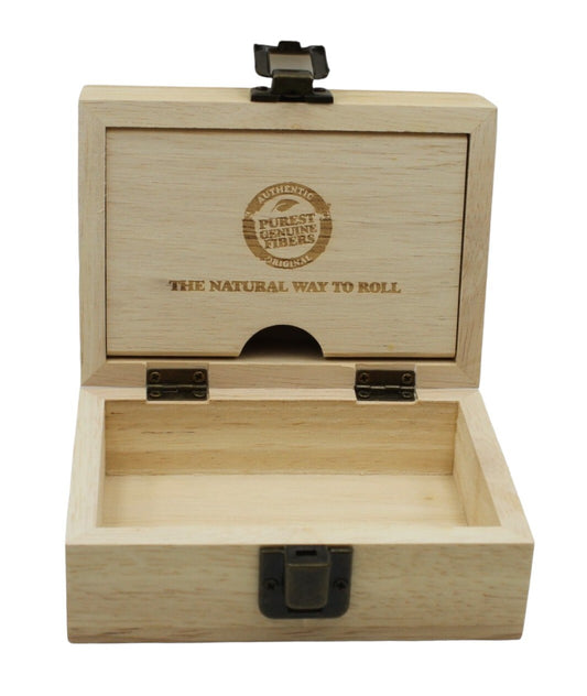 RAW Wood Storage Box with Inside Compartment - Small