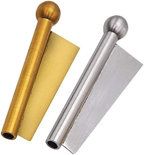 2X Metal Snuff Tube Sniffer Pipe - Gold and Silver