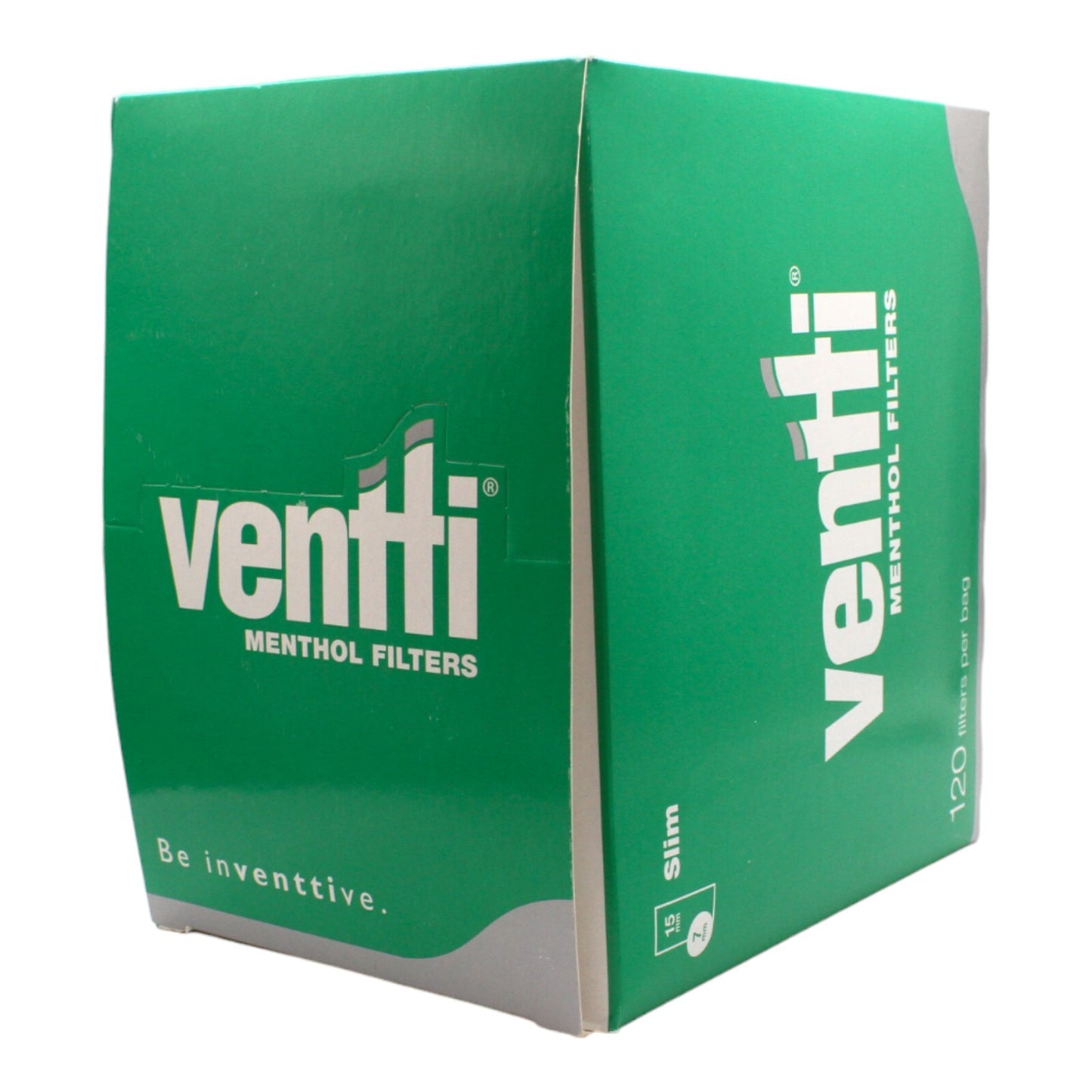 Box of 25 Ventti Menthol Slim Green 120 Filter Tip Bags (3,000 Tips)