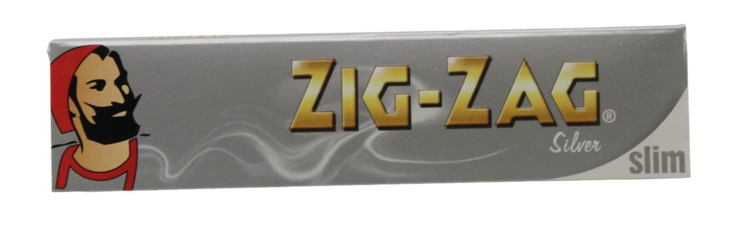 Box of 50 ZIG ZAG King Size Slim Silver Papers