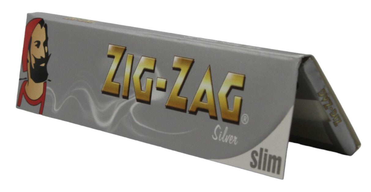 Box of 50 ZIG ZAG King Size Slim Silver Papers